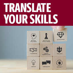 Image says "Translate Your Skills"