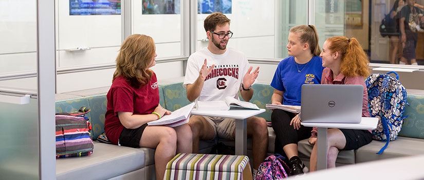 student study group in Russell House