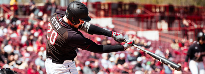 Ethan Petry gets a hit for the baseball team