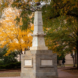 A monument on the historic Horseshoe during autumn