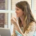 Student with computer