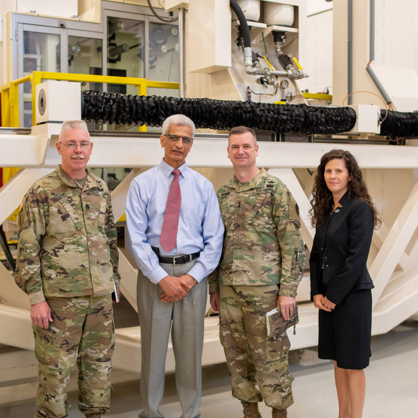 Army officials with faculty