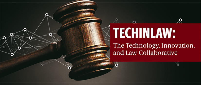 TechInLaw Banner with a gavel on it