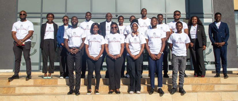 12 students from the University of Lusaka in Zambia