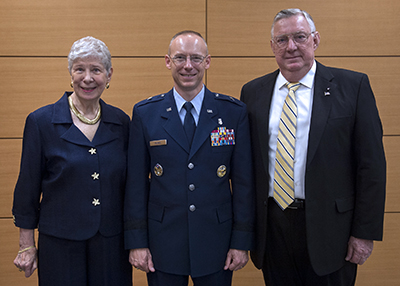 Jay Burks with his parents Jack and Ann Burks