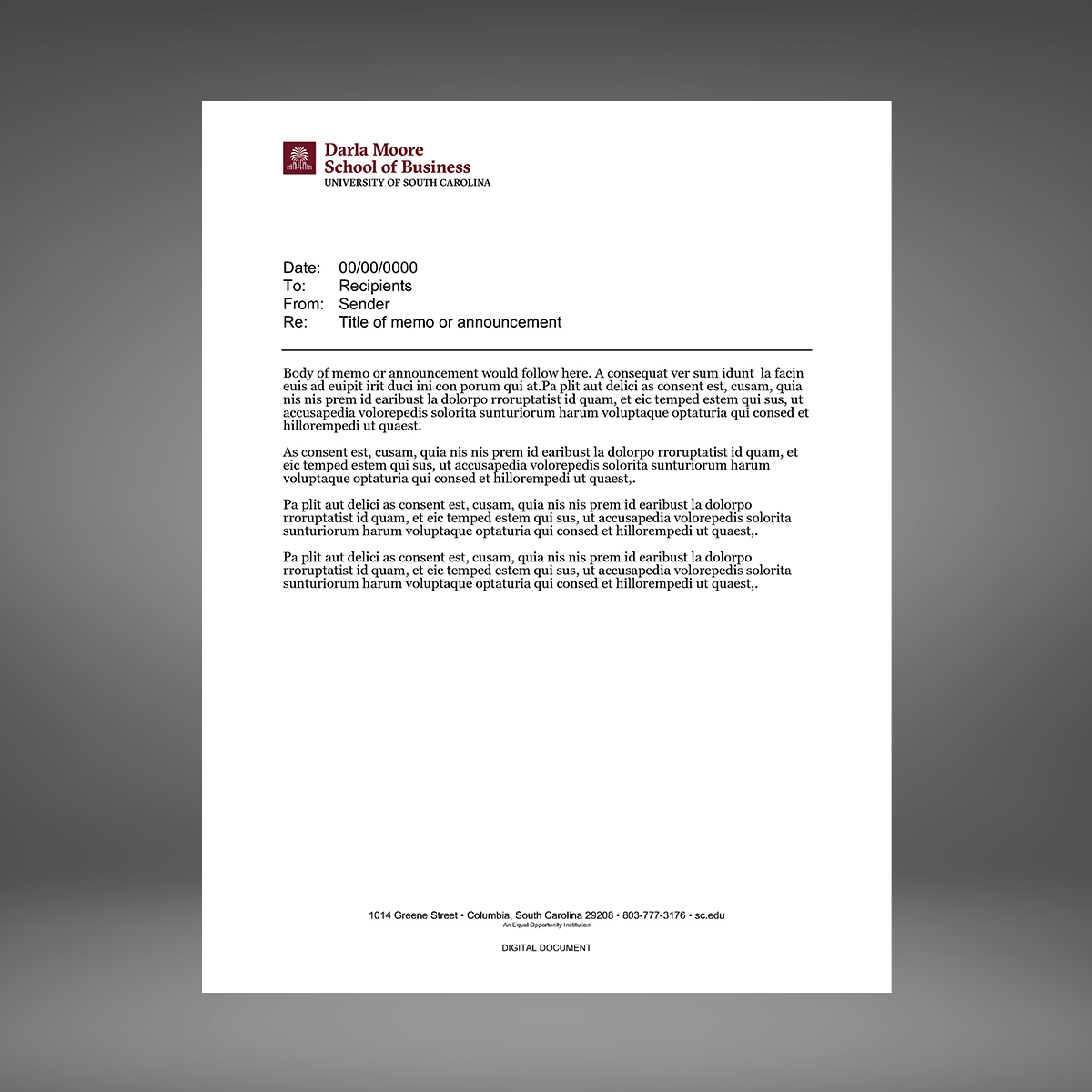 Memo/Announcement Template