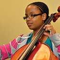 Cello lesson with student