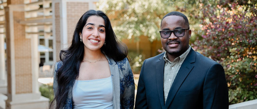 Muskaan Makkar (left) and Penias Tembo