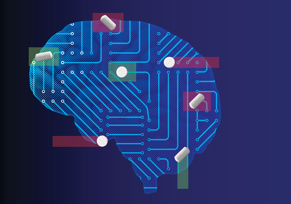 Illustration of "artificial intelligence" in pharmacy