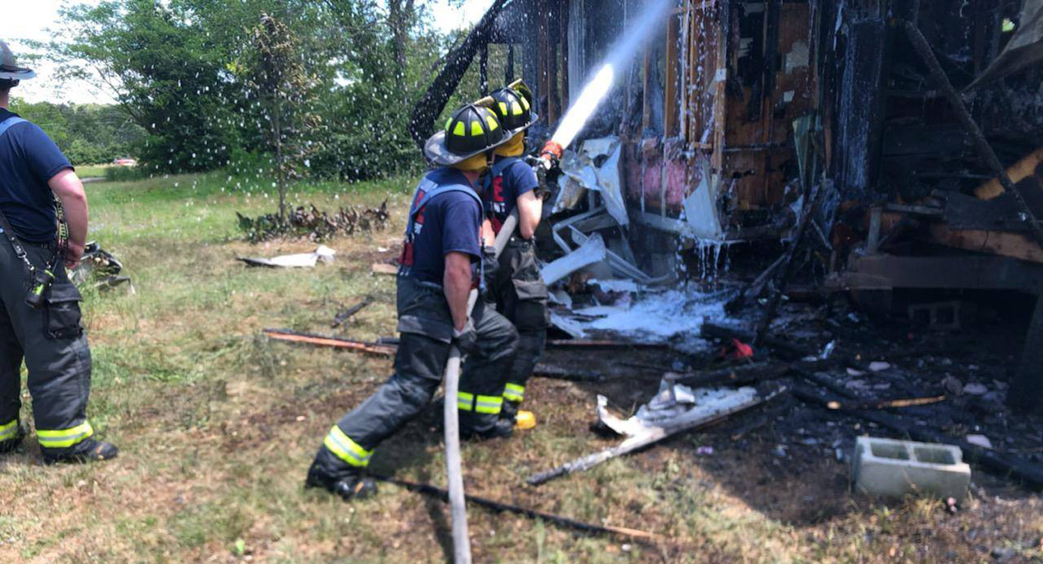 Columbia-Richland Fire Department fight a fire at training facility.