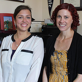 Sharon DeWitte (right) and Samantha Yaussy