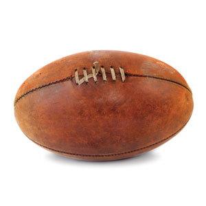 vintage football isolated