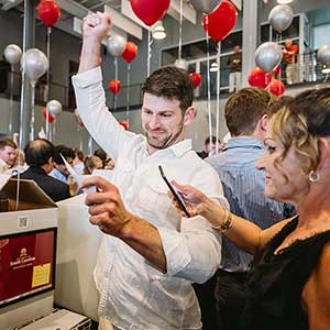 School of Medicine Columbia student celebrates during the 2024 Match Day event 