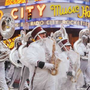 The Carolina Band marches through Manhattan in the 2024 Macy’s Thanksgiving Day Parade.