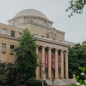 mckissick building in front of foliage