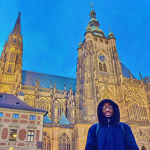 Jahleel Johnson at St. Vitus Cathedral in Prague